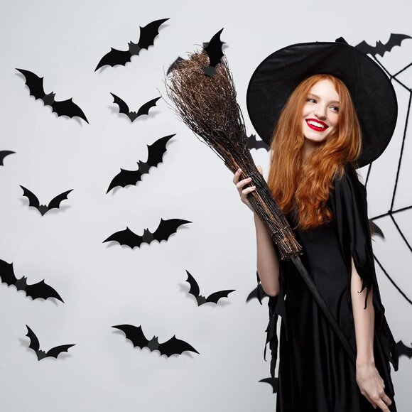 Halloween Decorations Bats Wall Decor Halloween Party Decorations Indoor Outdoor - Picture 8 of 8